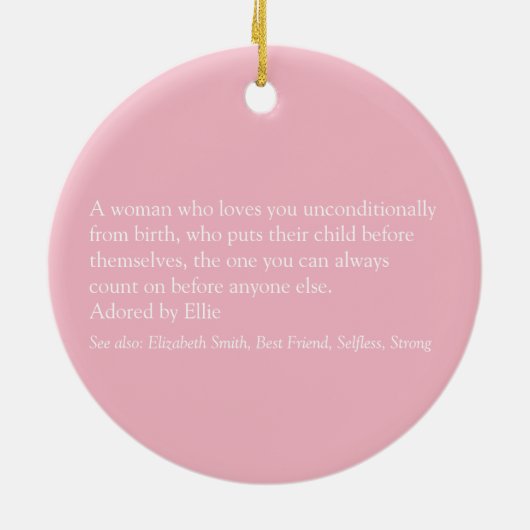 Best Ever Mam Moeder Definition Foto Keramisch Ornament (Achterkant)