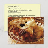 Best Ever Mincemat Peach Pie Recipe Briefkaart (Voorkant / Achterkant)