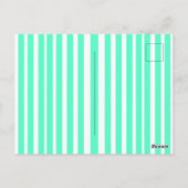 Best ever mom green stripped pattern pastel neon briefkaart (Achterkant)