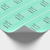 Best ever mom green stripped pattern pastel neon  cadeaupapier (Hoek)