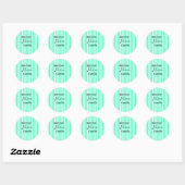 Best ever mom green stripped pattern pastel neon  ronde sticker (Vel)
