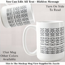 Best Ever Mom Hidden Message 158B Christmas  Koffiemok