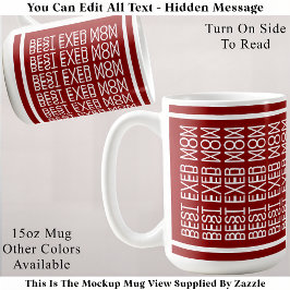 Best Ever Mom Hidden Message 158R Christmas  Koffiemok