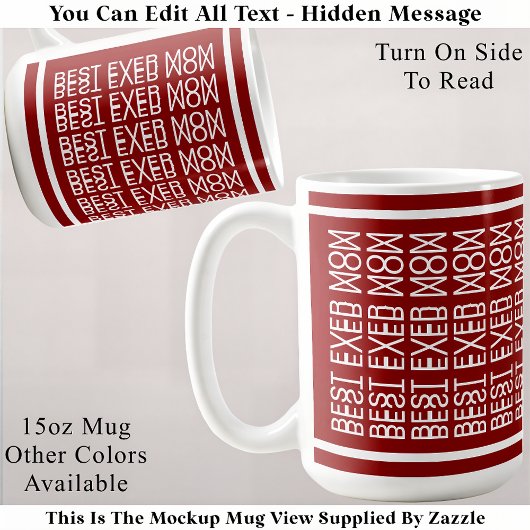 Best Ever Mom Hidden Message 158R Christmas Koffiemok