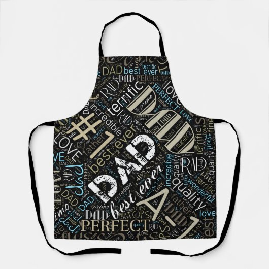 Best Ever Pap Word Cloud ID263 Schort (Voorkant)