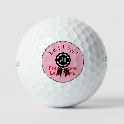 Best Ever Pink Titleist Golf Balls HAMbWG Golfballen (Voorkant)