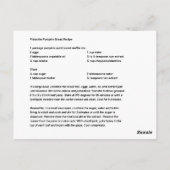 Best Ever Pistachio Pumpkin Bread Recipe Briefkaart (Achterkant)