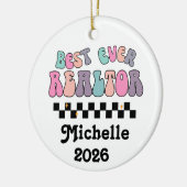 Best Ever Realtor Keramisch Ornament (Links)