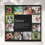 Best Ever Sister Definition 12 Foto Modern Imitatie Canvas Print<br><div class="desc">Pas 12 favoriete foto's en persoonlijke tekst aan voor je speciale zus om een unieke gave te creëer. Een perfecte manier om haar te shows hoe geweldig ze elke dag is. U kunt de achtergrond zelfs aanpassen aan hun favoriete kleur. Ontworpen door: Thisnotme©</div>