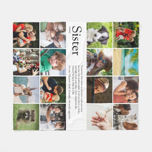 Best Ever Sister Definition 16 Foto Fleece Deken (Voorkant (Horizontaal))