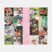 Best Ever Sister Definition 16 Foto Girly Pink Fleece Deken (Voorkant (Horizontaal))