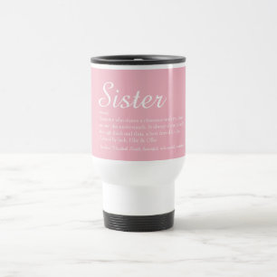 Best Ever Sister Definition Script Girly Pink Reisbeker