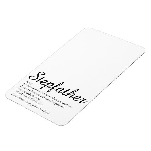 Best Ever Stepfather, Stepdad Definition Script Magneet (Linkerzijde)