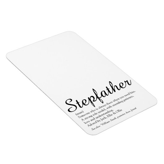 Best Ever Stepfather, Stepdad Definition Script Magneet (Rechterzijde)