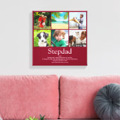 Best Ever Stepfather Stepdad Modern Photo Collage Canvas Afdruk (Insitu (Woonkamer))