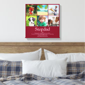 Best Ever Stepfather Stepdad Modern Photo Collage Canvas Afdruk (Insitu (Slaapkamer))