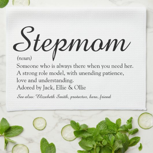 Best Ever Stepmam, Stepmoeder Definition Script Theedoek (Gevouwen)