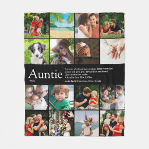 Best Ever tante Definition Photo Collage Fleece Deken