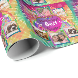 Best Ever Tie Dye Afbeelding Photo Gift Wrap HAMbW Cadeaupapier