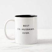 Best EX-HUSBAND ever, funny trendy humor  Tweekleurige Koffiemok (Links)