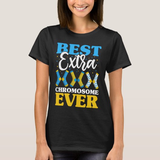 Best Extra Chromosome Ever  Down Syndrome Kids Soc T-shirt (Voorkant)