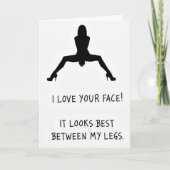 Best Face Between My Legs Card Kaart (Voorkant)