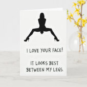 Best Face Between My Legs Card Kaart (Gele Bloem)