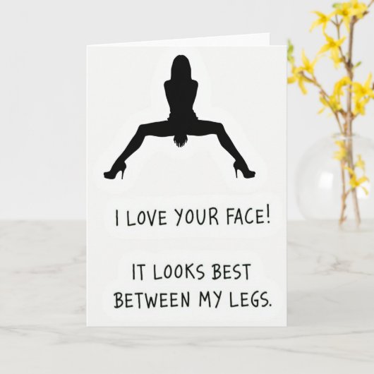 Best Face Between My Legs Card Kaart (Gele Bloem)