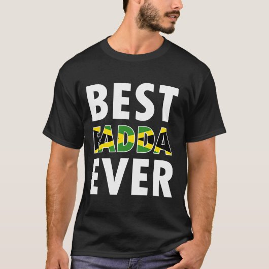 Best Fadda Ever Funny Jamaican Dad Fathers Day Gif T-shirt (Voorkant)