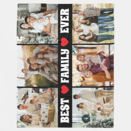 Best family ever 6photo collage  fleece deken