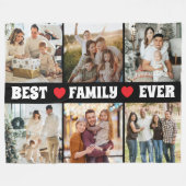 Best family ever 6photo collage  fleece deken (Voorkant (Horizontaal))