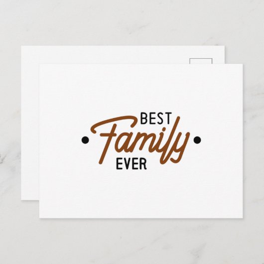 Best Family Ever Briefkaart (Voorkant / Achterkant)