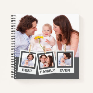 Best Family Ever Custom Instagram 4 Photo Collage Notitieboek