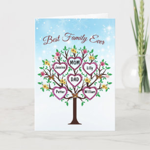 Best Family Ever Feestdagen Kaart