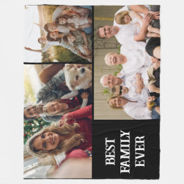 Best family ever photo collage Fleece Blanket Deken