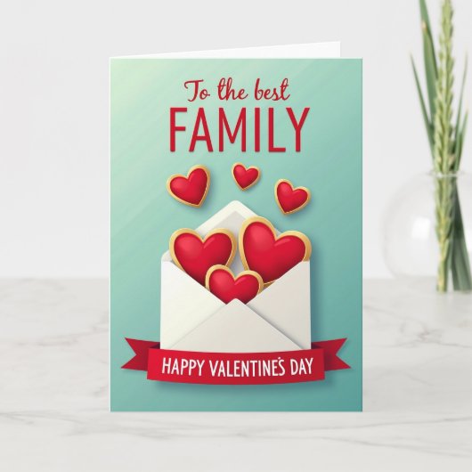 Best Family Valentines Day Card Kaart (Voorkant)