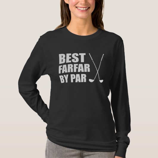 Best Farfar By Par Swedish Grandpa Golfer Pun T-shirt (Voorkant)