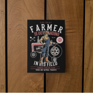 Best Farmer  Mancave Briefkaart