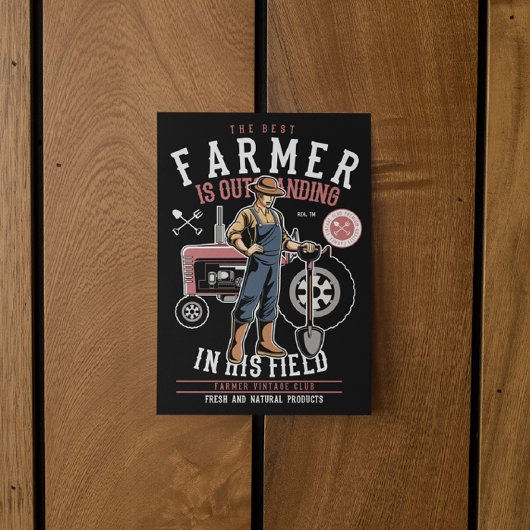 Best Farmer  Mancave Briefkaart