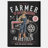Best Farmer  Mancave Briefkaart Magneet (Voorkant)
