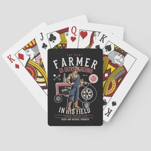 Best Farmer Mancave Briefkaart Pokerkaarten (Achterkant)