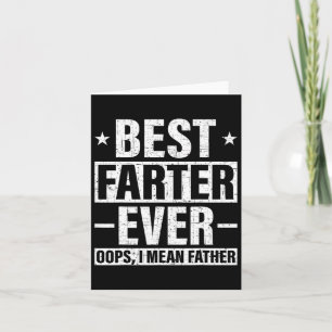 Best Farter Ever Oops Ik bedoel Father Fart Retro  Kaart