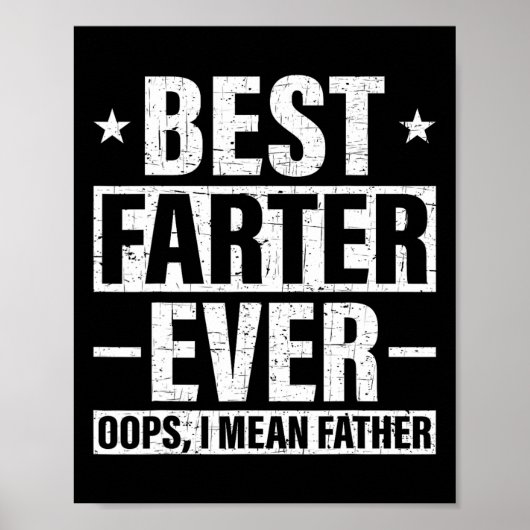 Best Farter Ever Oops Ik bedoel Father Fart Retro  Poster (Voorkant)