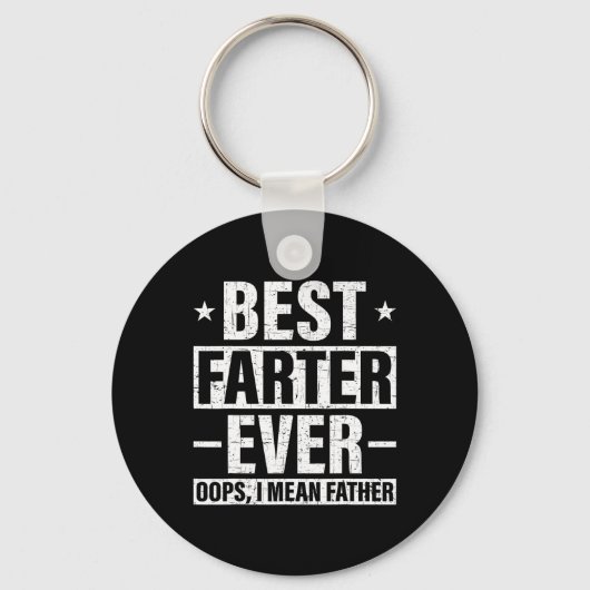 Best Farter Ever Oops Ik bedoel Father Fart Retro  Sleutelhanger (Voorkant)