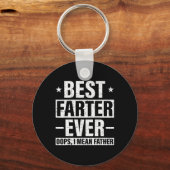 Best Farter Ever Oops Ik bedoel Father Fart Retro  Sleutelhanger (Voorkant)