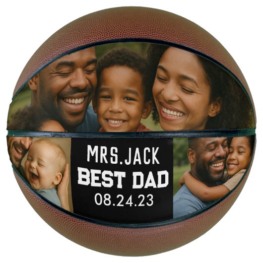 Best Father Ever Basketball – Personalized Father Basketbal (Voorkant)