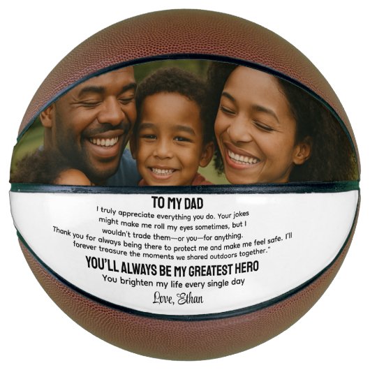 Best Father Ever Basketball – Personalized Father Basketbal (Voorkant)