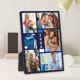 Best Father ever | Collage 5photos children's Fotoplaat