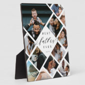 Best Father Ever Modern Photo Collage Keepsake Fotoplaat (Zijkant)
