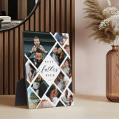 Best Father Ever Modern Photo Collage Keepsake Fotoplaat